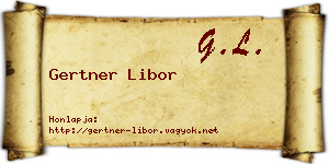 Gertner Libor névjegykártya
